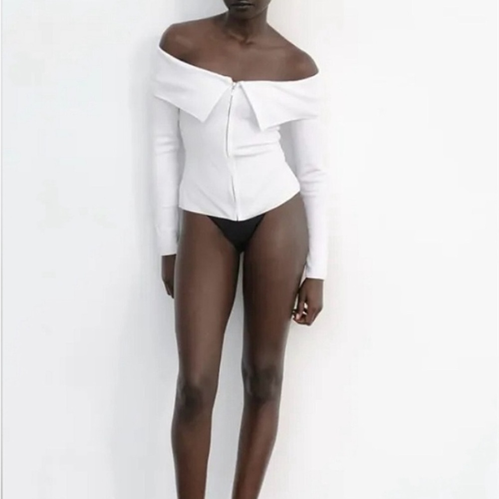 Zara Off-Shoulder White Top